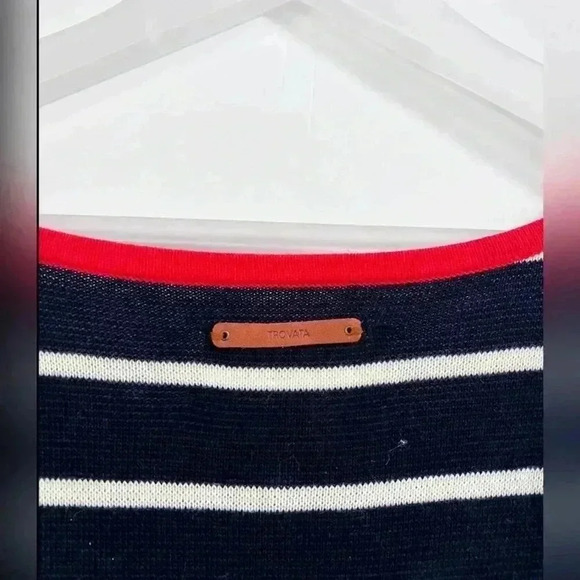 Birds of PARADIS By TROVATA Black Striped Dress Size M - Picture 3 of 4